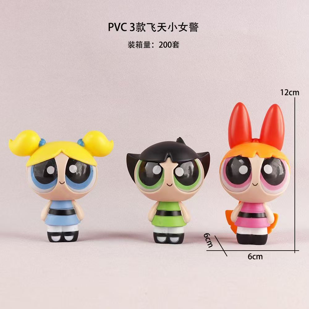 Model Kit Anime Girl - Set Figur PVC Powerpuff Girls: Blossom,